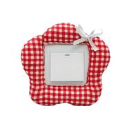 Housse d'interrupteur mural à motif écossais rouge pour panneaux carrés | Facile à installer - Décoration délicate - Anti-poussière - Installation sans outils