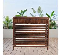 Housse d'intimité en bois pour unité climatisée - 101,6 x 43,2 x 94,4 cm (L x l x H) - Support de fleurs décoratif et bac à composteur pour patio, jardin et cour