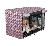 Housse d'intimité pour cage de chien en tissu imperméable et coupe-vent pour camping et voyage en route, vague bleue, crabe, animal marin, océan, taille L