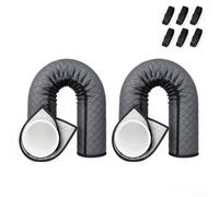 Housse d'isolation portable pour tuyau d'aération de 12,7 à 15,9 cm, manchon de conduit d'échappement CA de 152,4 cm, tissu Oxford, lavable (gris 2 pièces + 6 sangles)