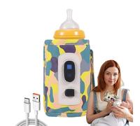 Housse d'isolation pour bouteille de lait, chauffe-biberon numérique portable USB | Sac d'alimentation réglable à 5 vitesses pour bouteille de lait