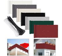 Housse d'ombrage de balcon résistante aux UV de qualité supérieure - 150 x 850 cm - Résistante aux intempéries avec attaches de câble - Pour jardin, terrasse, terrasse, couleur vin rouge