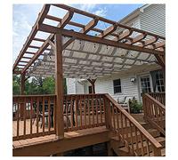 Housse d'ombrage rétractable pour pergola - Auvent de rechange pour terrasse, porche, patio - Protection UV et résistant aux intempéries