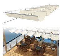 Housse d'ombrage rétractable pour pergola - Kit de rechange pour balcon, tonnelle et terrasse - Protection UV et résistant aux intempéries