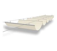 Housse d'ombrage rétractable pour pergola - Kit de voile d'ombrage pour terrasse et terrasse - Protection UV réglable avec système de fils coulissants
