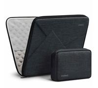 Inateck Antichoc Housse 13 Pouces Compatible avec 13 MacBook Air M3/A3113 M2/A2681 M1/A2337 2025-2018, 13 MacBook Pro M2/A2686 M1/A2338 2022-2016, 12.3 Surface Pro 11/10/9/X/8/7/6/5/4/3, Noir Gris