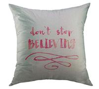 Housse d'oreiller Croyance en Soi Rose Sarcelle Girly Calligraphie Moderne Citation N'Arrêtez Pas De Croire Croyez Inspiration Taie Coussin Super Doux Housses De Coussin pour Chambre 45X45 Cm