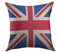 Housse d'oreiller Drapeau National du Royaume-Uni, Grande-Bretagne Et Irlande du Nord, avec des Proportions Et des Couleurs Correctes Taie Coussin Luxe Taie d'oreiller pour Chambre 45X45 Cm