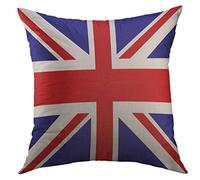 Housse d'oreiller Drapeau Officiel du Gouvernement De La Grande-Bretagne Royaume-Uni D'Irlande du Nord Union Naval Jack Ration Taie Coussin Respirant Taie d'oreiller pour Maison 45X45 Cm