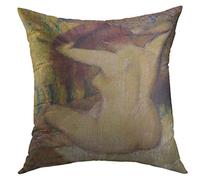 Housse d'oreiller Femme Se Peignant Les Cheveux par Edgar Degas 1888 90 Dessin Impressionniste Français Pastel sur Modelé La Figure Taies Oreiller Lavable Housses De Coussin 45X45 Cm