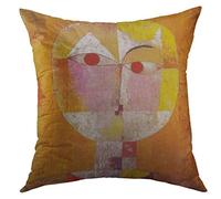 Housse d'oreiller Paul Abstrait Vintage Senecio Klee Housses De Coussin Luxe Taies Oreiller pour Maison 45X45 Cm