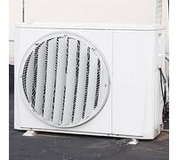 Housse d'unité de climatisation extérieure réglable avec déflecteur de direction du vent - Bouclier de persienne sans perçage pour mini condensateur divisé de 53 cm (20,9 pouces) Protection