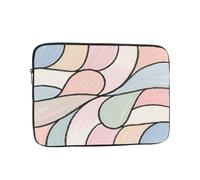 Housse écologique pour ordinateur portable de 10 à 17" - Coque imprimée antichoc pour MacBook/tablette, école et voyages d'affaires (géométrique H, 30,5 cm)