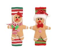 Housse élastique pour appareil de Noël avec motif biscuit, réutilisable, en polyester, anti-poussière pour réfrigérateur pour les vacances, la décoration de la maison