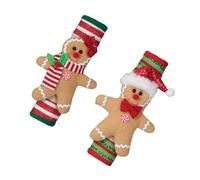 Housse élastique pour appareil de Noël avec motif biscuit, réutilisable en polyester résistant à la poussière, protection de réfrigérateur pour les vacances, les biscuits, les décorations de Noël et