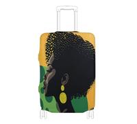 Housse élastique pour bagages anti-poussière - Housse élastique pour bagages de 45,7 à 81,3 cm, art yello green beauty, XL 29-32 in