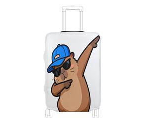 Housse élastique pour bagages de voyage anti-rayures pour valise de 45,7 à 81,3 cm, Capybaras mignons pour dabbing, S 18-20 in