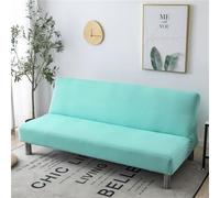 Housse élastique Pour Canapé-lit 1/2/3/4 Places Solid Colour Housse De Canapé Lit Sans Accoudoir, Housse De Futon Antidérapante Housse De Canapé Pliant Sans Accoudoir (Azul Cielo,M(150-190CM))