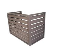 Housse en aluminium marron pour mini climatiseurs divisés, unité extérieure, réduction du bruit, étagère de protection pour plantes pour espaces extérieurs.
