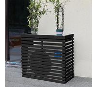 Housse en bois massif pour climatiseur avec persiennes - Support multifonction pour une meilleure protection contre les intempéries