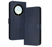 Housse en cuir PU flip - NOBRAND - Honor Magic 5 Lite / X9A - Portefeuille magnétique - Support pliable - Bleu