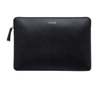 Housse en cuir véritable Saffiano pour MacBook Pro Retina Thunderbolt 3 USB-C & Macbook Air 2018 13 pouces, Minuit Noir