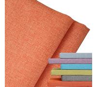 Housse en Lin pour Banc Extérieur - Protection Anti-Tache Détachable avec Zip Et Semelle Anti-Dérapante, Intérieur/Extérieur(Orange,80x50x5cm)