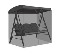 Housse en maille à bascule étanche pour terrasse Balançoire Moustiquaire Fermeture à glissière Rideau de terrasse pour extérieur A6d3 Moustiquaire
