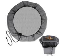 Housse en maille pour baril de pluie, filet de seau avec cordon de serrage réglable pour éviter les feuilles, accessoires (60 cm)