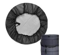 Housse en maille pour citerne d'eau de pluie - Avec cordon de serrage réglable - Couvercle pour seau de récupération d'eau - Filtre en maille pour récupérer les feuilles et la saleté
