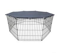 Housse en maille pour parc à 8 panneaux pour chien de 61 cm compatible avec la plupart des parcs de taille standard avec design sécurisé (B)