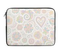 Housse en néoprène antichoc pour ordinateur portable avec imprimé graffiti double face - Compatible avec MacBook de 10, 12, 13, 15, 17 pouces, appareils Dell, HP - Fermeture éclair légère et facile