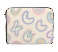 Housse en néoprène antichoc pour ordinateur portable avec imprimé graffiti double face - Compatible avec MacBook de 10, 12, 13, 15, 17 pouces, appareils Dell, HP, fermeture éclair légère et facile