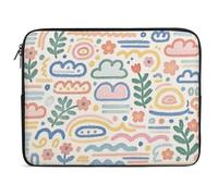 Housse en néoprène antichoc pour ordinateur portable avec imprimé graffiti double face - Compatible avec MacBook de 10, 12, 13, 15, 17 pouces, appareils Dell, HP - Fermeture éclair légère et facile