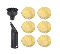 Housse en nylon compatible avec aspirateur à vapeur Karcher, accessoire for aspirateur à vapeur portatif, grande brosse ronde(Set6)