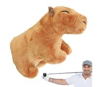 Housse en peluche pour clubs de golf en forme d'animal - Mignon | Couvre-chef en bois Capybara pour clubs de golf - Couvre-club de driver pour une protection supplémentaire des clubs