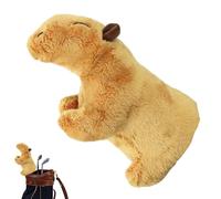 Housse en peluche pour clubs de golf en forme d'animal - Mignon | Couvre-chef en bois Capybara pour clubs de golf - Couvre-club de driver pour une protection supplémentaire des clubs