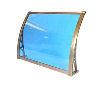 Housse en polycarbonate avec grand évier, anti-neige, pluie, auvent de toit, auvent de porte, abri de porche pour terrasse, jardin, portes d'entrée, alliage d'aluminium