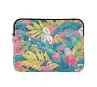 Housse en polyester pour ordinateur portable 15-16" Jungle Mandrill Peach Summer Tropical Case Sac avec fermeture éclair pour ordinateur portable