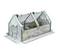 Housse en polyéthylène pour serre avec volet roulant et fermeture éclair pour utilisation en extérieur en hiver, convient pour plantes et fleurs, raccord de tuyau en fer de 16 mm