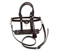 Housse en PU pour trousse de maquillage Kit de conversion sac à main bricolage sac à bandoulière accessoires creux sac fourre-tout ensemble fait à la main embellissements de sac, Couleur café., L