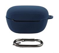 Housse en silicone blanche pour JBL Endurance Race 2 avec clip (bleu) | Résistant à la sueur et à l'eau, garde les écouteurs au sec, facile à rincer, idéal pour les entraînements intenses