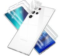 Housse en silicone claire pour Samsung Galaxy S23 Ultra 2x protection d'écran & protection de caméra
