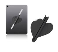 Housse en silicone compatible avec Apple Pencil (USB-C) Apple Pencil 1ère/2ème génération et certains autres stylets, adhésif puissant attaché à l'étui iPad pour stylets (noir)