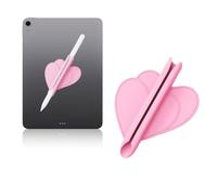 Housse en silicone compatible avec Apple Pencil (USB-C) Apple Pencil 1ère/2ème génération et certains autres stylets, adhésif puissant attaché à l'étui iPad pour stylets (rose)