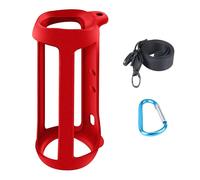 Housse en Silicone Compatible Speaker Case pour JBL Flip 6 Enceinte Bluetooth Portable - Rouge