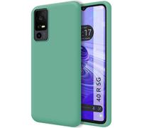 Housse En Silicone Liquide Ultra Douce Pour TCL 40 R 5G Couleur Verte