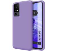 Housse En Silicone Liquide Ultra Douce Pour TCL 40 R 5G Couleur Violet