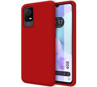 Housse En Silicone Liquide Ultra Douce Pour TCL 408 Couleur Rouge