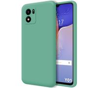 Housse En Silicone Liquide Ultra Douce Pour Vivo Y01 Couleur Verte